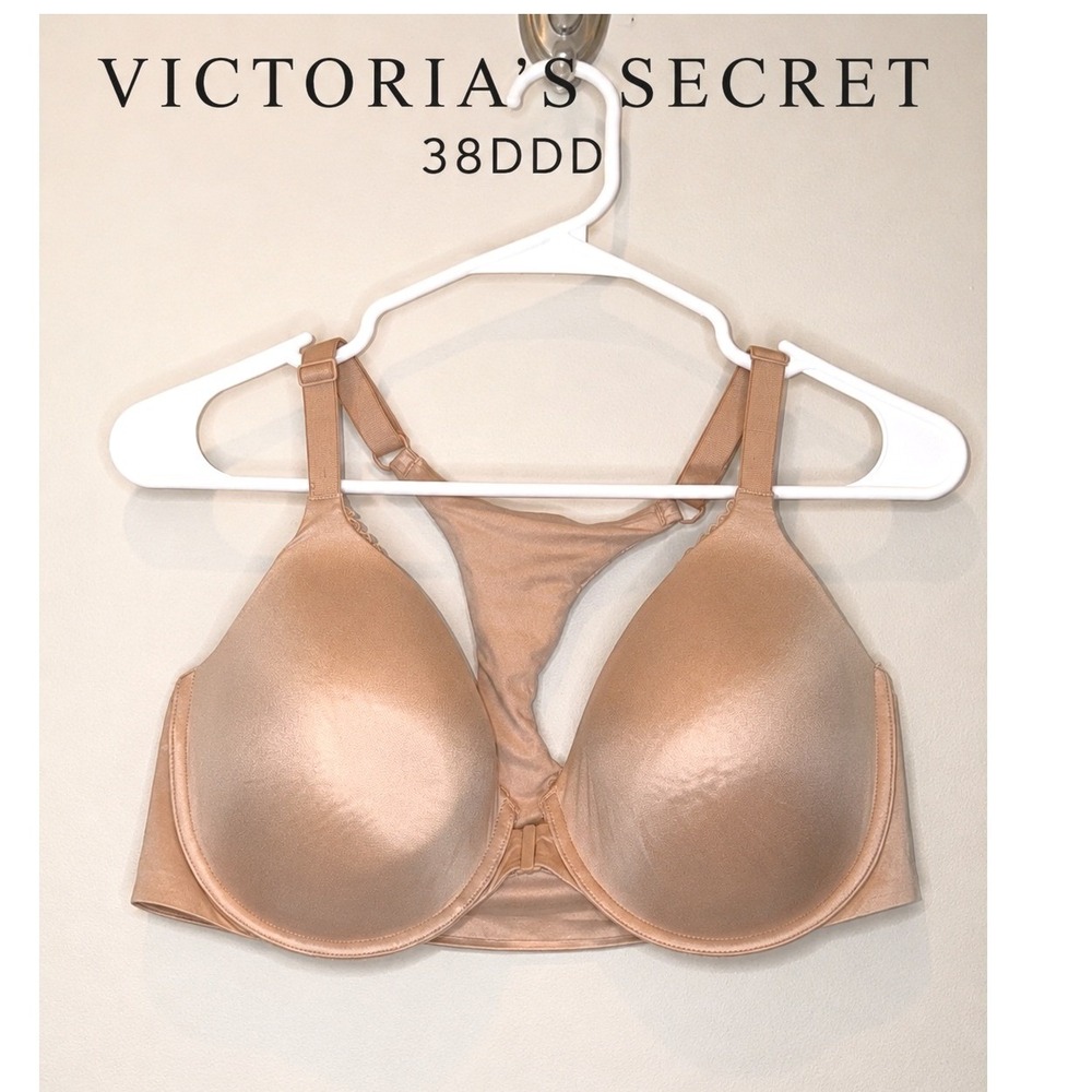 Victoria's Secret 38DDD Nude Racerback T-Shirt Bra Smooth Full Coverage